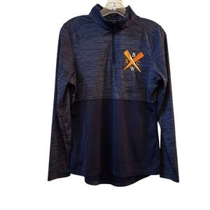 Augusta Navy Blue Quarter-Zip Pullover Sweater Size M